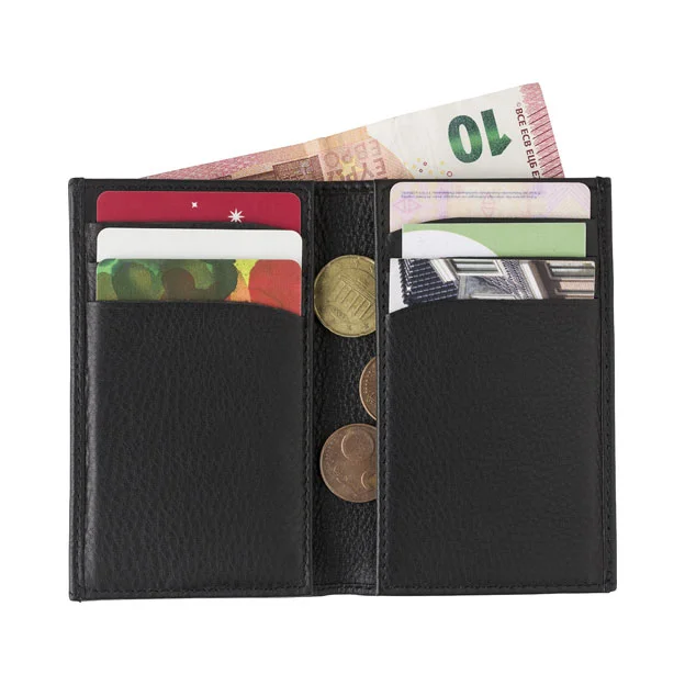 Split Leather RFID 3 Pocket Credit Card Wallets