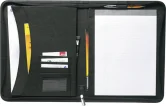 A4 Bonded Leather Zipped Conference Folders with A Notepad