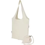 Madras Blend 140 g/m² GRS recycled foldable cotton tote bag 7L