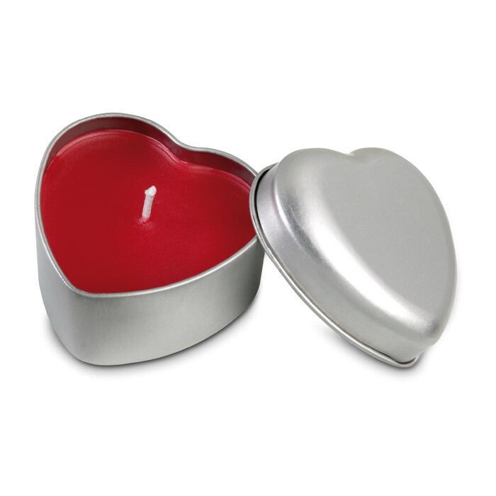 Coraluz Heart Candle Tins Branded by Redbows
