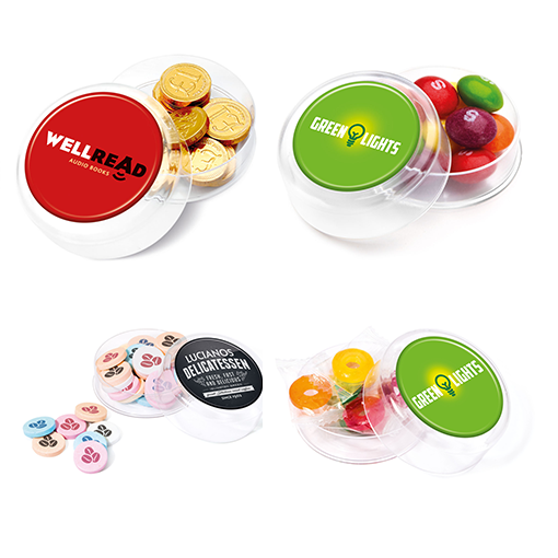 Maxi Round Containers Jelly Babies Branded by Redbows