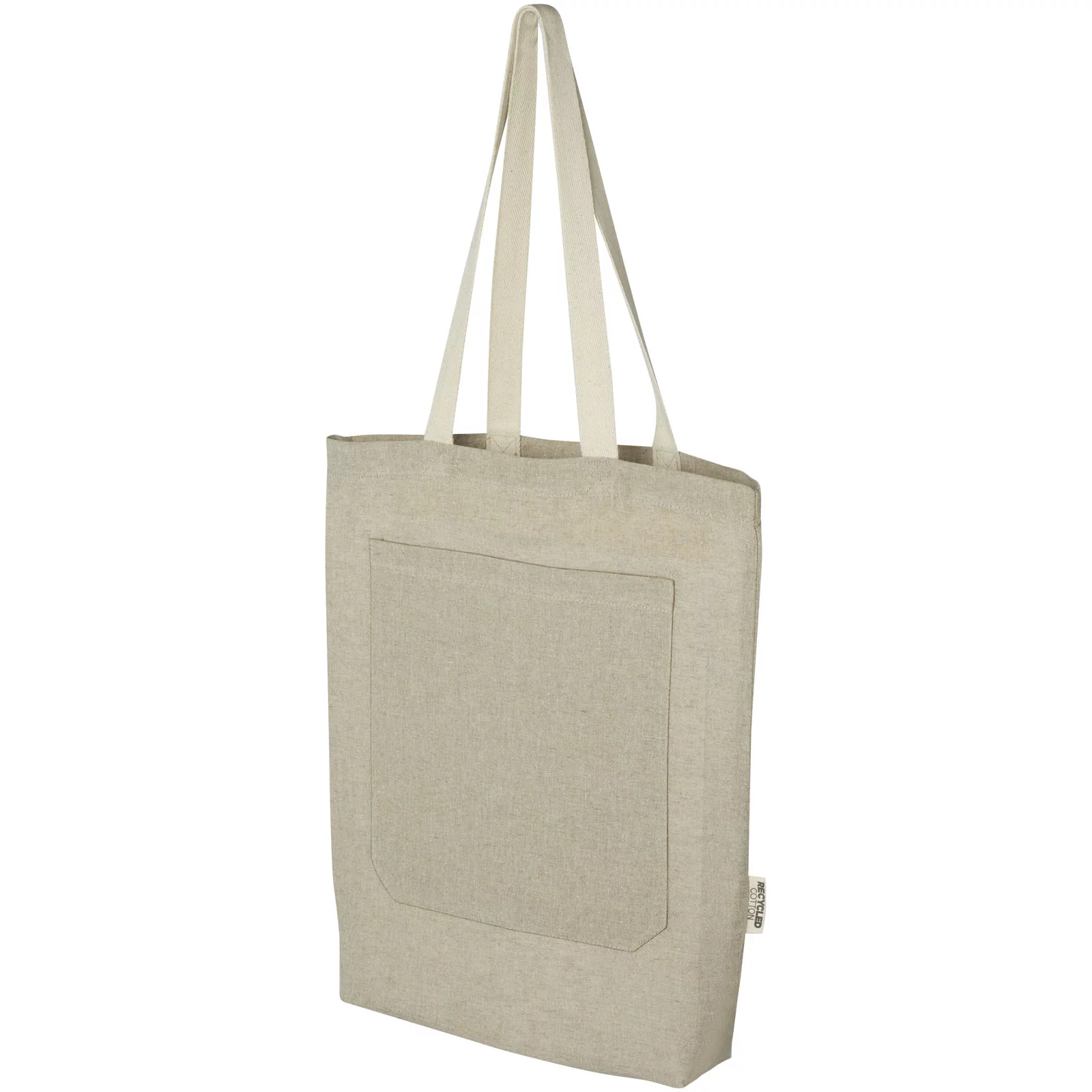 Pheebs 150 g m recycled cotton tote bag with front pocket 9Ls Shopping Bags Redbows Ltd