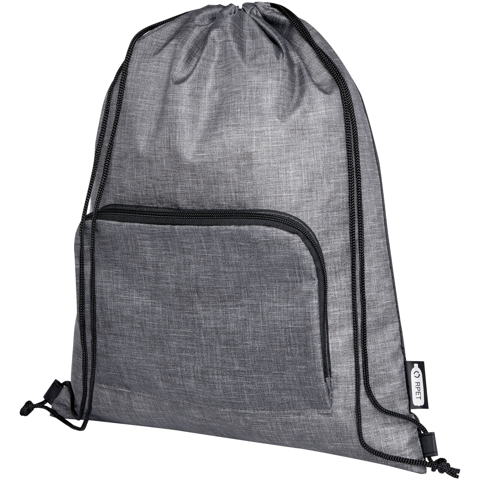 Ash GRS recycled foldable drawstring bag 7Ls Drawstring Bags