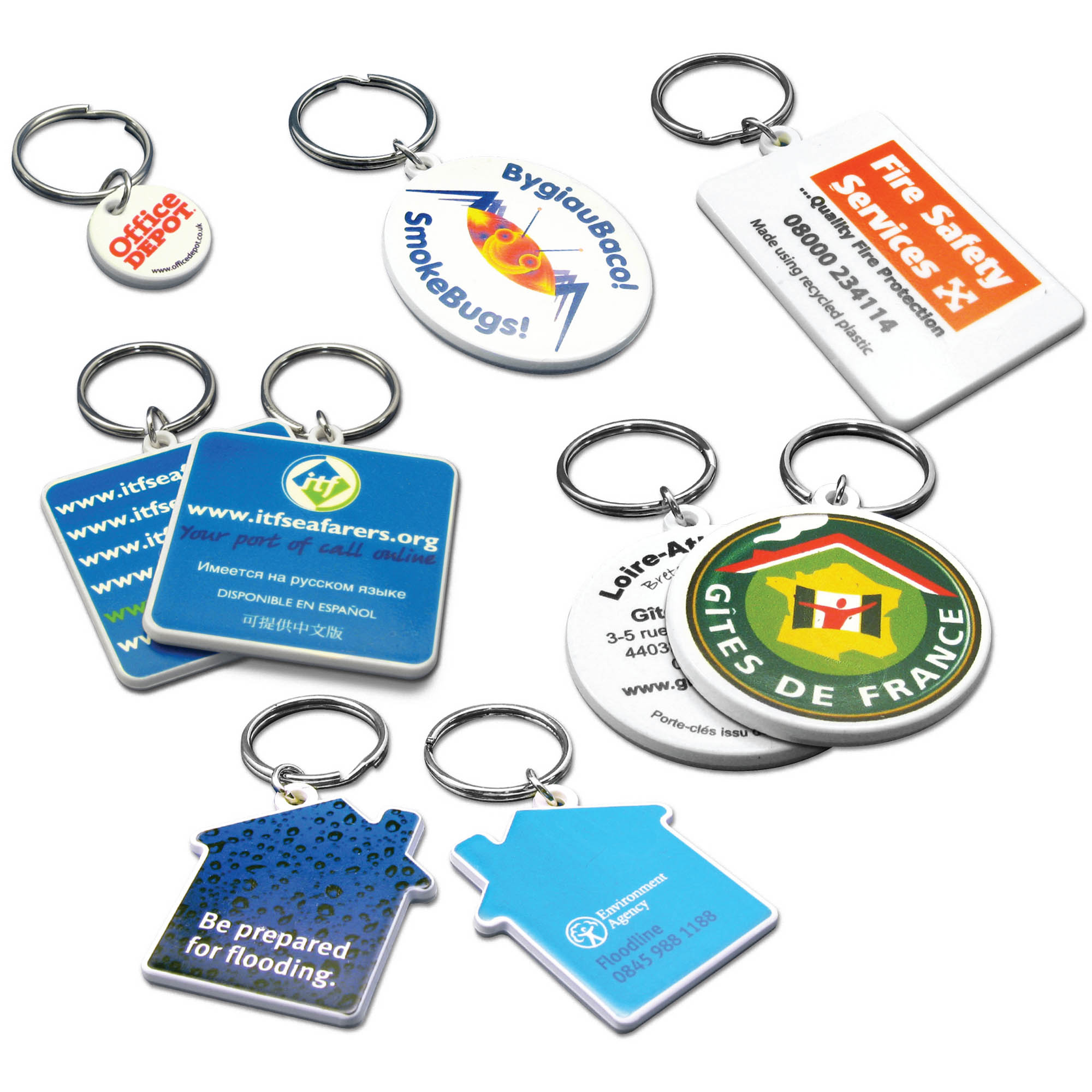 Plastic Keyrings T2s | ECO Keyrings | Redbows Ltd