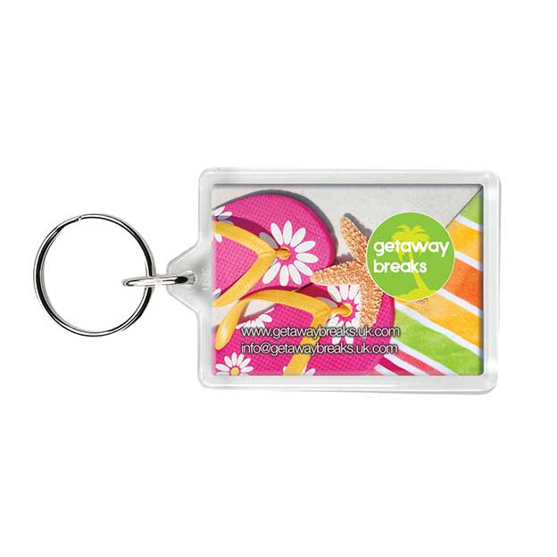 Rectangular Plastic Keyrings C1 | Printed Promotional Keyrings