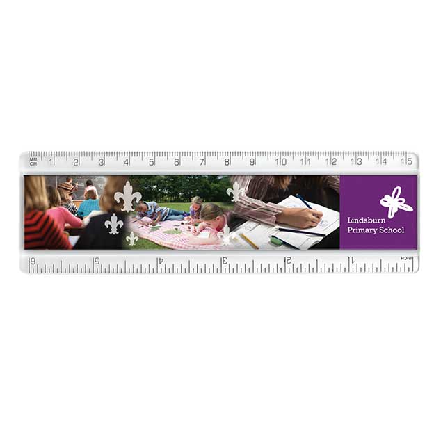 6inch 15cm Plastic Insert Rulers | Printed Promotional Rulers