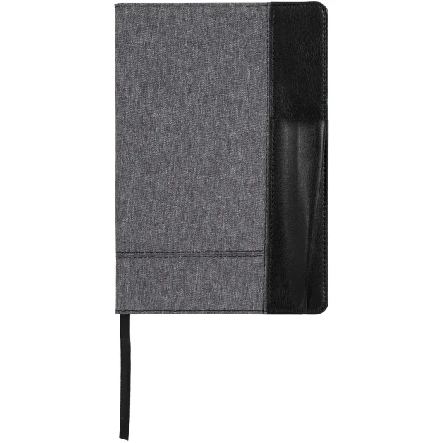Heathered A5 notebook with leatherlook side