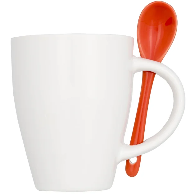 Nadu 250 ml ceramic mug with spoon