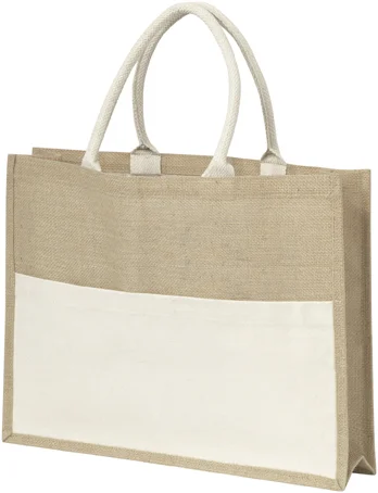 Jute Bags With Cotton Front Pockets