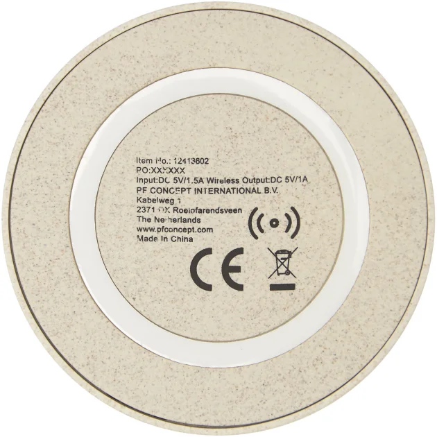 Naka 5W wheat straw wireless charging pad