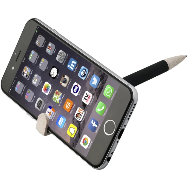 Medan wheat straw ballpoint pen and phone holder