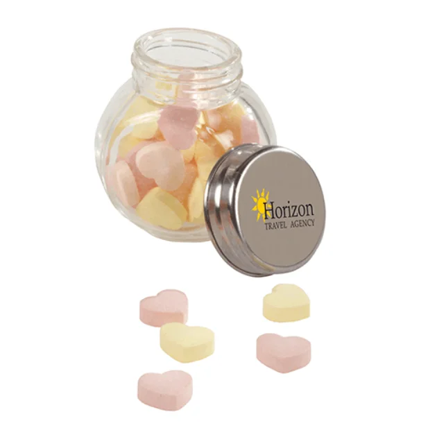 Small glass jars- 30gr of hearts