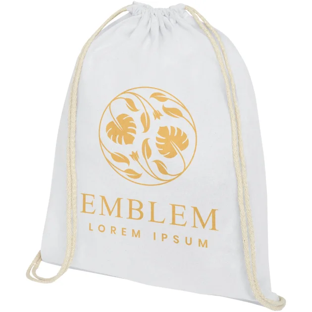 Oregon 140 g/m² cotton drawstring backpack