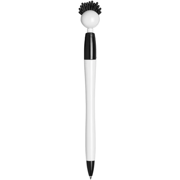 Smiley ballpoint pen with face shaped clicker