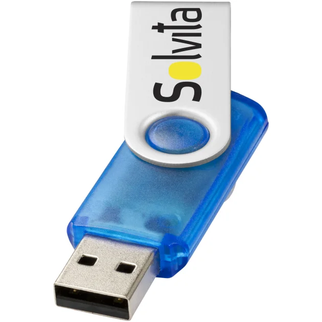 Rotate-translucent 2GB USB flash drive