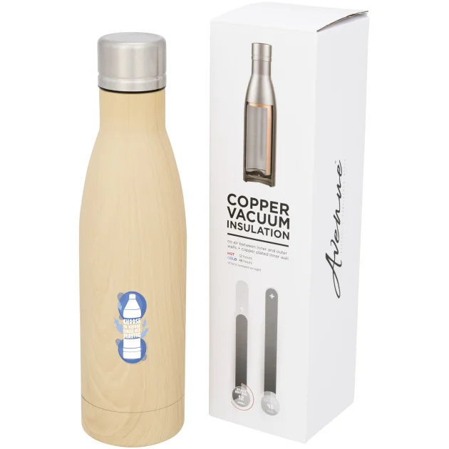 Vasa 500 ml wood-look copper vacuum insulated bottle