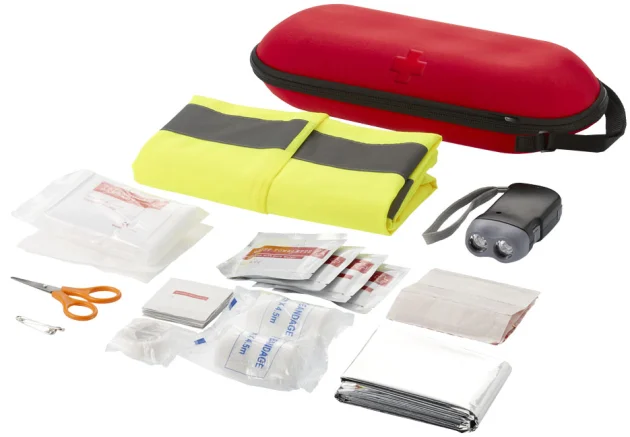 First Aid Kit 47-Piece with Safety Vests