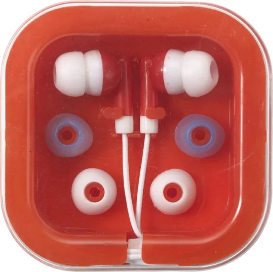 Earphones In A Plastic Case
