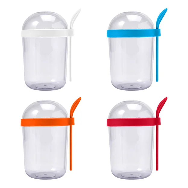 Plastic Breakfast Cups With Spoon