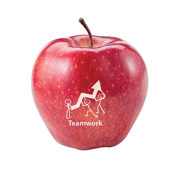 Red Apple With Logo