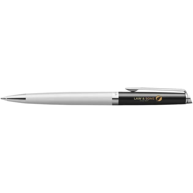 Hemisphere colour blocking ballpoint pen with palladium trim
