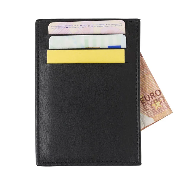Split Leather RFID Wallets With 3 Pockets On The Inside