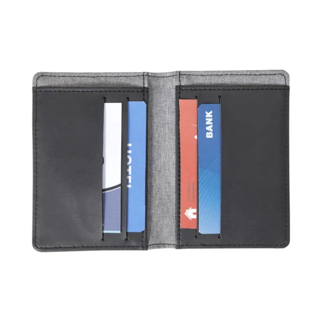 Polyester RFID Holders For 4 Credit Cards