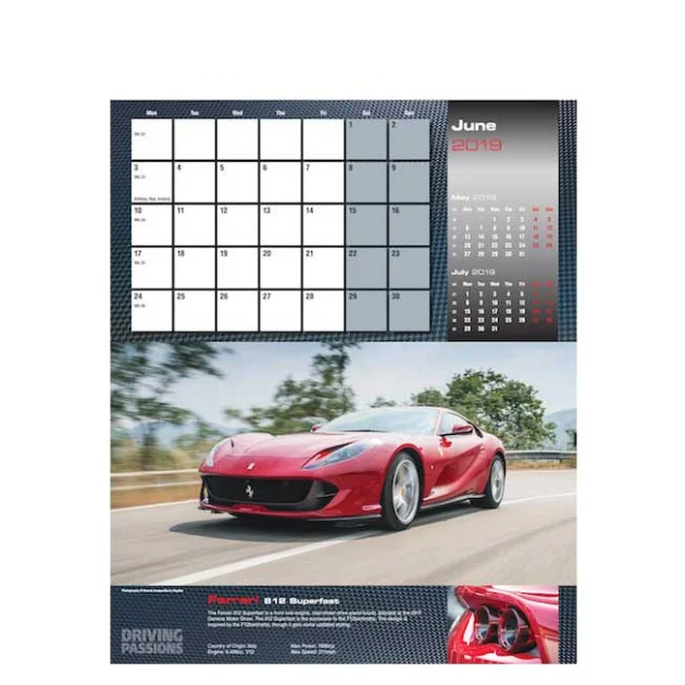 Driving Passions Wall Calendars