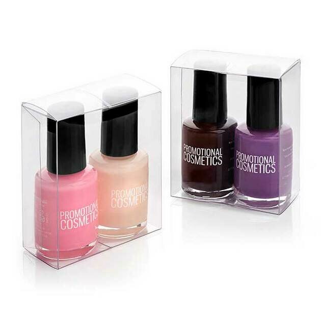Nail Polish Gift Sets in a Clear Boxes Branded by Redbows