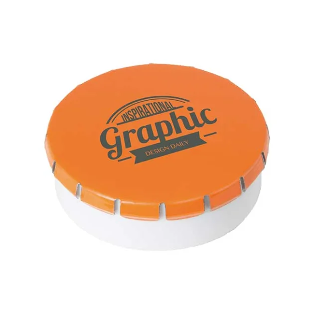 Plastic Round Container With Sugar Free Mints