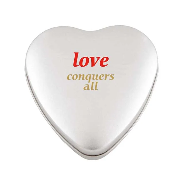 Large Tin with Heart Mints