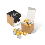 Eco Kraft Cube Foiled Chocolate Balls