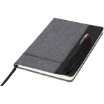 Heathered A5 notebook with leatherlook side