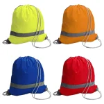 Drawstring Backpacks With A Reflective Strip