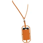Fort-rock silicone RFID card holder with lanyard
