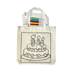 Cotton Bags With Drawing Panel