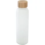 Lume 500 ml matte soda lime glass bottle with bamboo lid