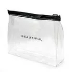 Clear PVC Black Zippered Toiletry Bags