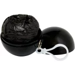 Fog poncho in round plastic container with carabiner
