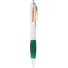 Nash ballpoint pen silver barrel and coloured grip