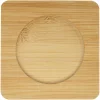 Manti 2-piece 350 ml double-wall glass cup with bamboo coaster 