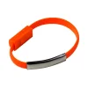 Silicone USB Wristbands With Metal Plate