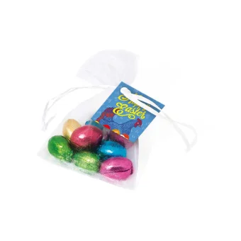 Organza Bags Foil Wrapped Chocolate Eggs