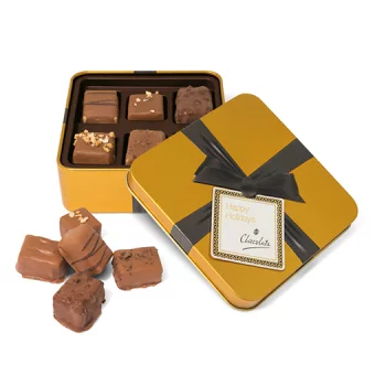 Gold Square Chocolate Tins- Small