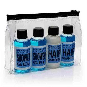 Travel Toiletry Gift Sets in Blue in a PVC Bag